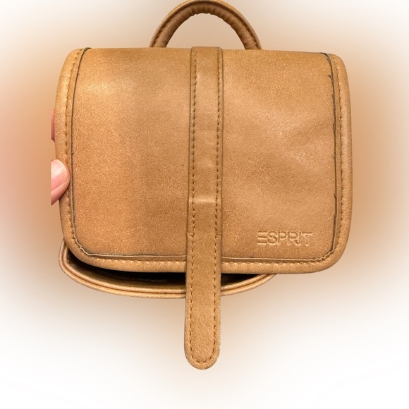 Esprit Vintage Mini Backpack Purse - Tan Vegan Leather - Picture 7 of 13